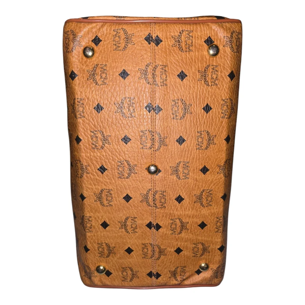 MCM Cognac Visetos Boston Bag, WITH COA - Picture 8 of 17